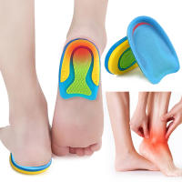 EiD-plantillas de Gel de silicona suave para el talón, cojín masajeador de pies, cuidado de medio talón, almohadilla para fascitis Plantar, Unisex - details 15