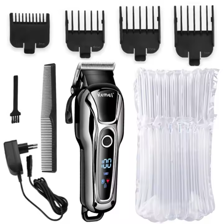 Kemei Cortadora de Pelo Profesional, Máquina Eléctrica, Accesorio de Peluquería, Dispositivo Original, Hombre, 2 Velocidades - 1