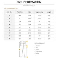 Jeans de Hielo de Moda para Hombres Pantalones de Denim Deslavados Retro con Estilo para Otoño - details 0