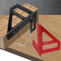 Herramienta de medición de metal 3D precisa para ingenieros rpenter Regla de ángulo de inglete de aluminio de 45 y 90 grados - details 0