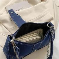 Bolso Retro Simple para axila, bolso de hombro informal de tendencia a la moda, bolso cruzado con textura informal de lona para mujer - details 21