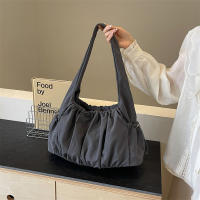Bolso de hombro versátil de Color sólido suave no tejido para mujer, bolso de viaje Simple y de moda para las 4 estaciones - details 18