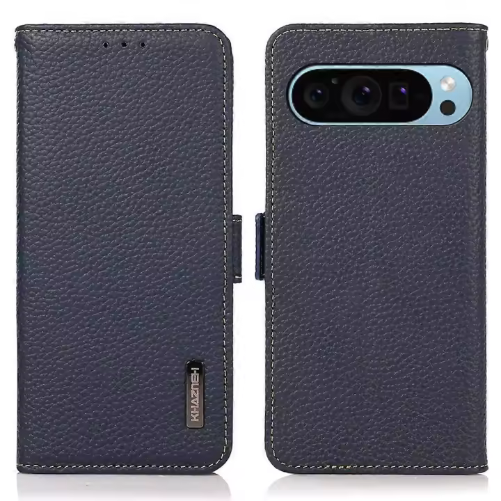 Funda de Cuero Genuino de Vaca para Google Pixel 9 Bloqueo RFID Accesorios Electrónicos - 1