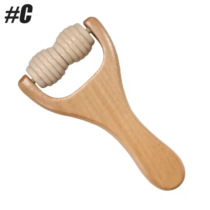 Rodillo de Masaje de Madera Equipo de Terapia de Masaje de Alivio del Dolor de Tejidos Profundos - 1