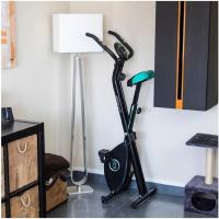 Estática Plegable con Volante de Inercia X-Bike, Sistema Silence Fit, Con y Sin Respaldo, Manillar y Sillín Regulable, Pulso, Pantalla LCD, Soporte para dispositivos, Ruedas - details 6