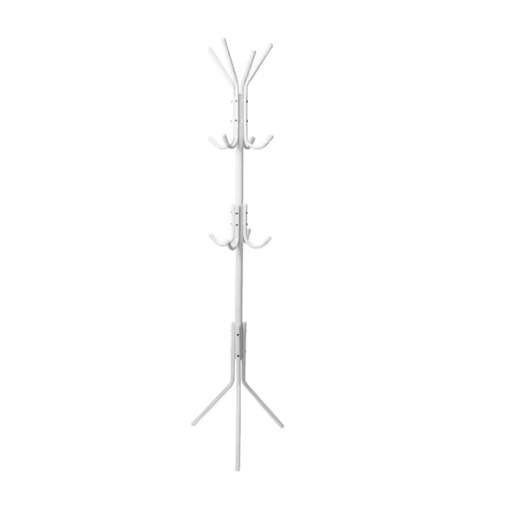 Perchero de Metal, Soporte de Ropa de Pie, Colgador de Bolsos Gorras Ropa, Altura de 175 cm, con 12 Ganchos - 1