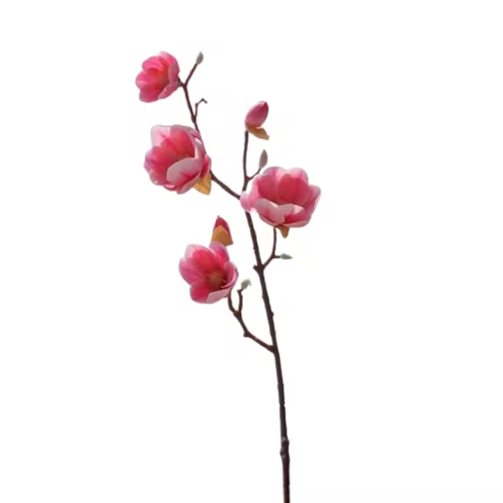 Rama de Magnolia Artificial de 78cm, simulación de arte Floral de tacto Real, flores de orquídeas artificiales hechas a mano de Magnolia grande - 1