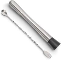 Cuchara mezcladora de cóctel de acero inoxidable, kit de herramientas para bar en casa, creación de deliciosos mojitos y otras bebidas de frutas - details 1