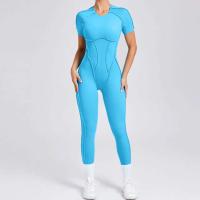 Conjunto de yoga sin costuras para mujer, yoga para mujer, sujetador deportivo acanalado, body de gimnasio, tres piezas de ropa deportiva, 1/2 pieza. - details 21