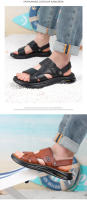 Nuevas Sandalias de Hombre de Playa Casuales Piel de Vaca de Primera Calidad - details 11