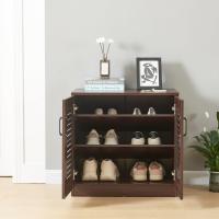 Mueble Zapatero Armario con 9 Compartimentos para 18 Pares de Calzado + Banco Zapatero Puertas de Rejilla Buena Ventilación - details 11