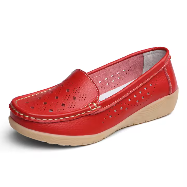 Zapatos de mujer transpirables sin cordones, cómodos zapatos náuticos. - 1