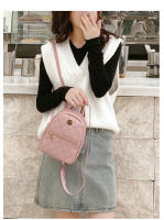 Mochila pequeña bordada para mujer, bolsos escolares coreanos, bolso de hombro para mujer, estilo extranjero, #039 - details 7