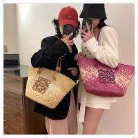 Bolso de Mano de Paja Tejido a Mano Bolso de Playa de Hombro para Vacaciones de Gran Capacidad - details 40