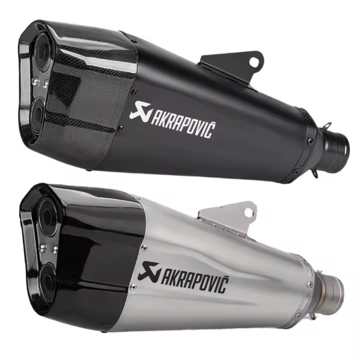 Tubo de escape modificado para motocicleta, sección trasera universal de doble orificio, sección trasera de escape modificada, fibra de carbono zx4rr/GSX-1000 - 1