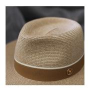 Sombrero de paja de forma suave de Panamá Natural para mujer/hombre, gorra de sol de playa de ala ancha, protección UV, regalo de cumpleaños Fedora, novedad de diseñador - details 8