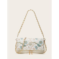 Bolso bandolera cuadrado pequeño con cadena y bordado estilo chino de diseño de nicho nuevo para mujer 2025 - details 8