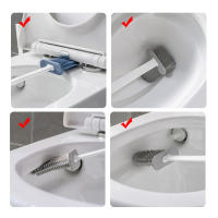 Cepillo De Inodoro Colgante Con Soporte Largo Cepillo De Limpieza De Baño Con Pincel Suave Y Silicone Accesorios De Baño Ecológicos - details 3