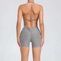 Traje de entrenamiento de gimnasia reforzado deportivo para mujer, ropa deportiva para mujer, traje de yoga rosa, verde y rojo 2024 - details 4