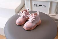 Kids Boots for Girl Fashion Korean Style Breathable Children Short Ankle Boots Non-slip Glitter Thick Bottom Girls Leather Boots - details 10