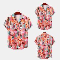 Camisa hawaiana de manga corta para hombre, camisa holgada informal, estilo playero, novedad de verano, 2024 - details 0