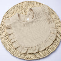 Babero de gasa para niños y niñas, algodón puro, color caramelo, cómodo babero para Saliva, toalla de Saliva de encaje de color sólido para bebé, productos para bebé - details 28