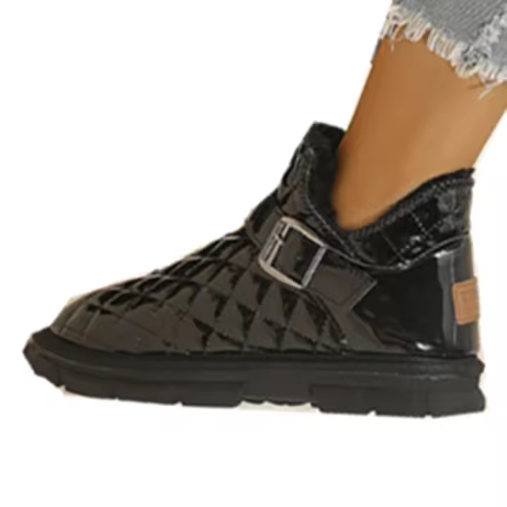 Botas cálidas de nieve para mujer, botines de felpa con hebilla, invierno, 2023 - 1
