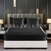 Sábana de satén de color seda simulada con sensación fresca, funda de cama, Funda de colchón - details 7