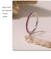 Accesorios estético de anillo de Dedo Fino para Mujeres exquisitas Joyas de Boda de anillo de Arco Iris de ZIRCON para Mujeres - details 9