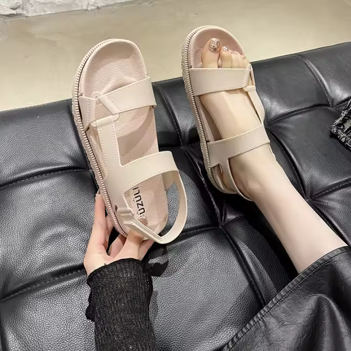 Sandalias de plataforma de verano con cierre de gancho y bucle, sandalias deportivas ajustables, calzado para mujer - 1