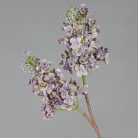 Flor Lila Artificial de tacto Real, rama de flor Lila de seda elegante de lujo, flor falsa hecha a mano, decoración de mesa para el hogar - details 1