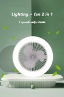 Lámpara LED de ventilador de techo con Control remoto, 85-265V, para sala de estar, dormitorio, ruido inferior, Base E27, silenciosa, 2 en 1 - details 1
