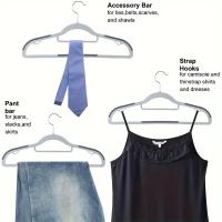 Colgador de ropa antideslizante para el hogar, percha de plástico antideslizante, antimarcas, estante de secado de ropa - details 4