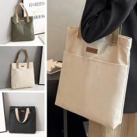 Bolso de mano de hilo de coser para mujer, bolsa de compras de lona que combina con todo, gran capacidad, a la moda - details 0
