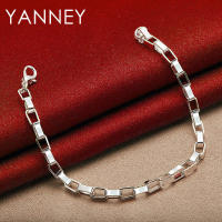 Pulsera de plata para hombres y mujeres, pulsera de cadena de 8 pulgadas, regalo de joyería - details 0