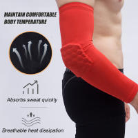 Soporte de brazo largo deportivo, mangas de compresión de codo, almohadillas de nido de abeja, protector de brazo a prueba de golpes, baloncesto, fútbol, ciclismo, 1 par - details 5
