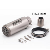 51mm/60mm/63mm Universal Motorcycle Exhaust Muffler Tailpipe SC project Canister Tail Pipe Stainless Carbon fiber 2Inches - details 12