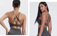 SHINBENE-Sujetador deportivo con tirantes, sostén Sexy con relleno y espalda cruzada para entrenamiento de Yoga y gimnasio, Super Cloud, 2,0 - details 13
