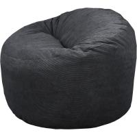 Terciopelo Acanalado - Suave y Confortable - Puff Pera con Relleno de Espuma Incluido, Óptimo Apoyo para la Espalda - Bean Bag, Sofa Puff Gigante (100 cm, Azul Marino) - details 5