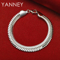 Pulsera de plata para hombres y mujeres, cadena de serpiente de 8 pulgadas y 10 mm, regalo de joyería - details 2