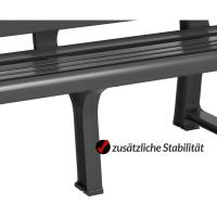 Banco de Jardín 3 Plazas 145x49x74cm Capacidad 240Kg Asiento Exterior Patio Terraza Verde - details 14