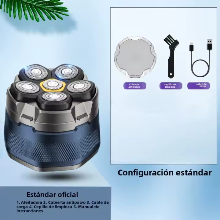Nueva Cabeza de Afeitadora Magnética Flotante Corte de Pelo de Seis Cuchillos - 1