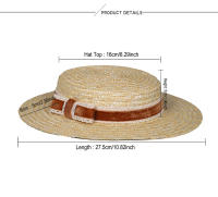 Sombrero de paja de ala corta Retro para mujer, elegante sombrero de copa para fiesta de té y boda con cinta de ganchillo, gorro de viaje de verano para mujer - details 6