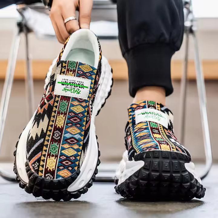 Zapatillas Casuales para Hombres Primavera 2025 Suela Gruesa, Aumento de Altura, Moda Transpirable, Zapatillas Deslizantes - 1