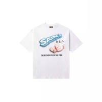 Camiseta divertida, informal, holgada, de marca americana de moda, para hombre y mujer, de manga corta. - details 3