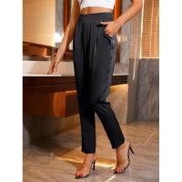 Pantalones rectos sueltos de cintura alta de moda coreana para mujer primavera-verano - details 4