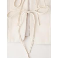 BUNO-Tops sin mangas con pajarita para mujer, chaleco ajustado con cuello redondo, ropa de calle a la moda, camisetas blancas para mujer 2025 - details 7