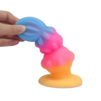 Leten consolador luminoso estimula el ano, vagina, tapón Anal, masturbador, dilatador Anal suave con ventosa, Juguetes sexuales para hombres - details 7