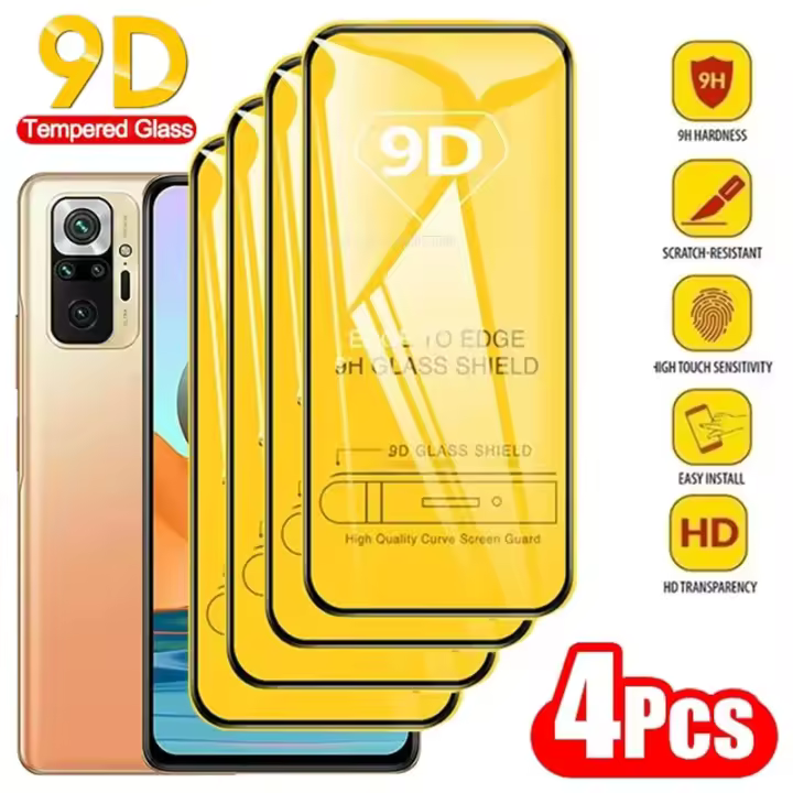 Protector de Pantalla de Vidrio Templado Xiaomi Redmi Note 4Pcs Protección de Cristal Protector - 1