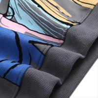 Sudadera con capucha de felpa cálida para mujer, cuello redondo, holgada, estampada, otoño e invierno, novedad de 2023 - details 9